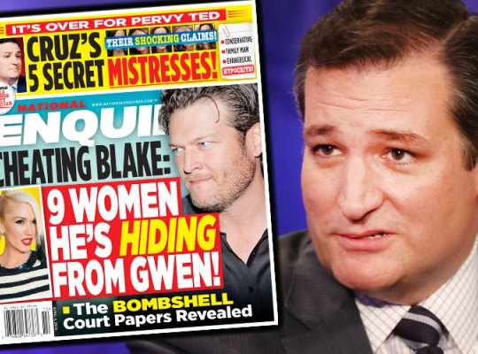Nobody knows if this week's tabloid story about Ted Cruz's alleged mistresses is true, but it's clear who Donald Trump is hitting the sheets with.