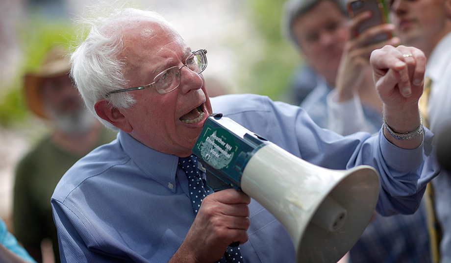 Bernie Sanders held a rally to break up Big Dildo.